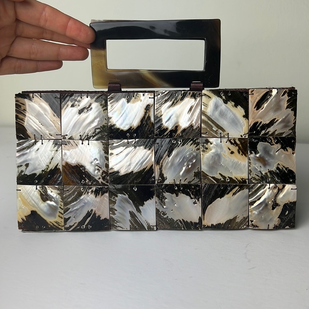 Anthropologie shell purse clutch